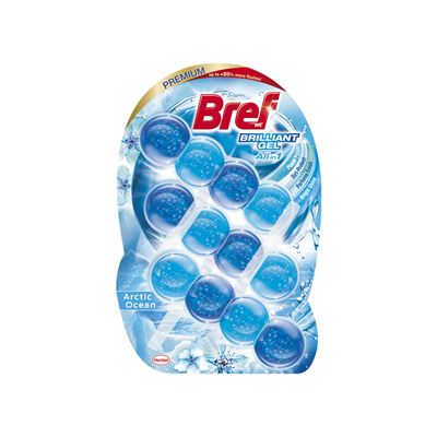 Bref Brilliant Gel All in 1 Arctic Ocean WC blok s vôňou oceánu 3 x 42 g        