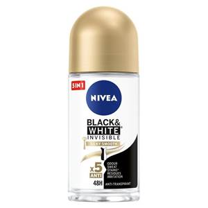 Nivea Deodorant Roller Black & White Silky Smooth - 50 ml                       