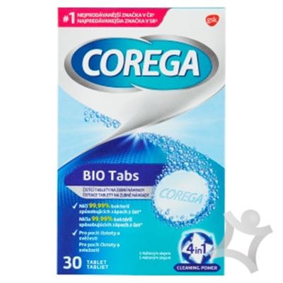 Corega čistiace tablety na zubné náhrady Bio Formula Tabs 30 ks                 