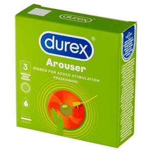 P8nska ochrana Durex Arouser 3ks vrúbkované pre lepšiu stimuláciu               