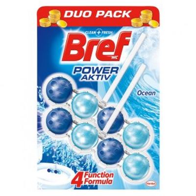 Bref power aktiv wc guličky 2*50g ocean                                         