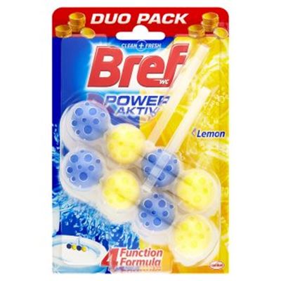 Bref power aktiv wc guličky 2*50g lemon                                         