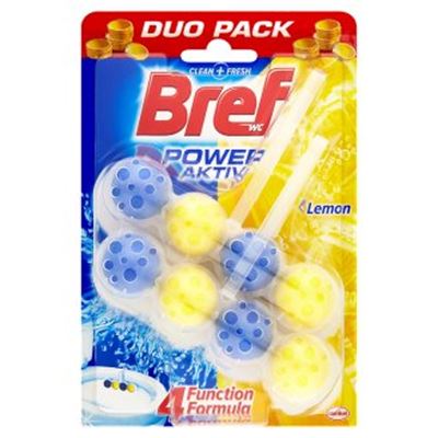 Bref power aktiv wc guličky 2*50g lemon                                         