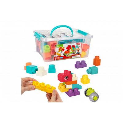 Kocky plast. 48ks v kufríku                                                     