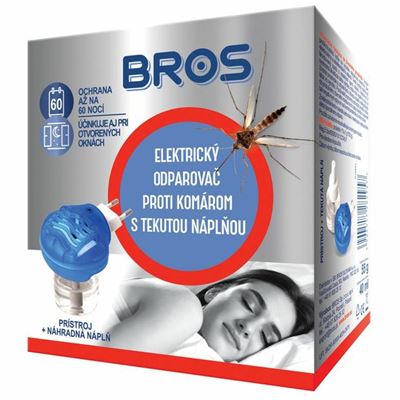 BROS Odparovač proti komárom s tekutou náplňou na 60 nocí                       