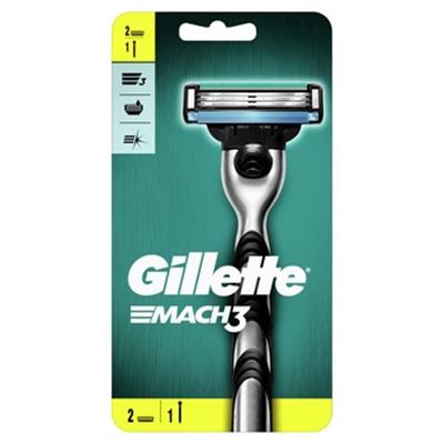 Gillette mach3 strojček + 2 násady                                              