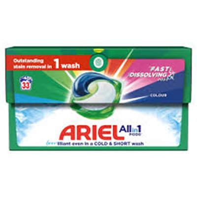 Ariel All-in  pracie kapsule color 33 pracích dávok                             