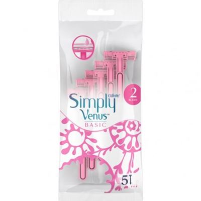 GILLETTE  WOMEN 5 PCS SIMPLY VENUS 5ks 2 brity                                  
