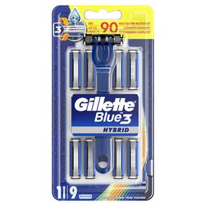 Gillette Blue 3 hybrid + 9 náhradných hlavíc                                    
