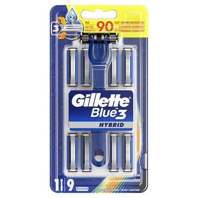 Gillette Blue 3 hybrid + 9 náhradných hlavíc                                    