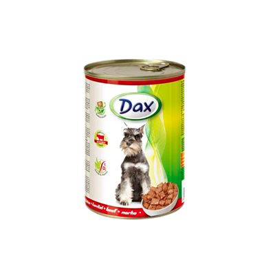 DAX konzerva pre psov s hovädzím mäsom 415g                                     