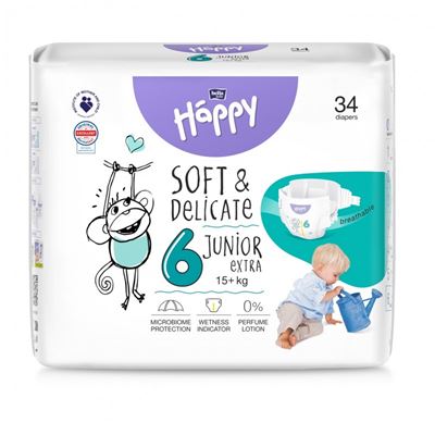 Happy d.plienky junior ext.34ks Soft                                            