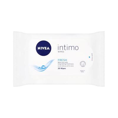 Nivea Intimo Fresh obrúsky pre intímnu hygienu s aloe vera 20 ks                