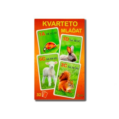 Kvarteto mláďatá 7x10,5x1,5cm 32ks v krabičke                                   
