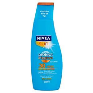 Nivea sun protect&bronze 3 high / opaľovacie mlieko ochranný faktor 30          