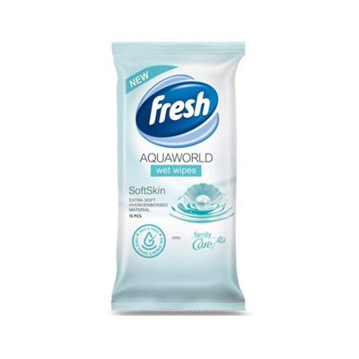 fresh cestovné vlhčené utierky SoftSkin 15ks                                    