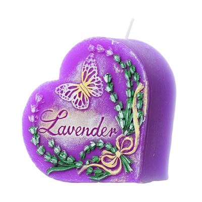Sviečka levanduľová srdce 300g                                                  