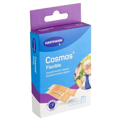 Cosmos Flexible elastické textilné náplasti mix 20 ks                           