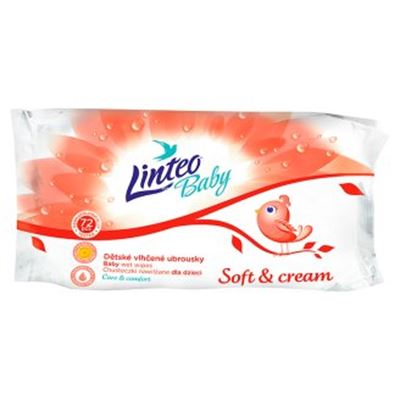 LINTEO BABY VLHČENÉ OBRÚSKY SOFT & CREAM 72KS                                   