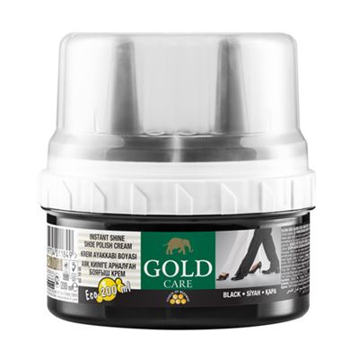 Gold care - samoleštiaci krém na obuv, čierny 200ml                             