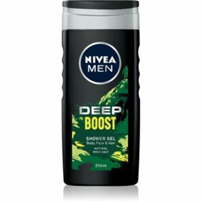 Nivea Deep Boost sprchový gél na tvár, telo a vlasy 250 ml                      