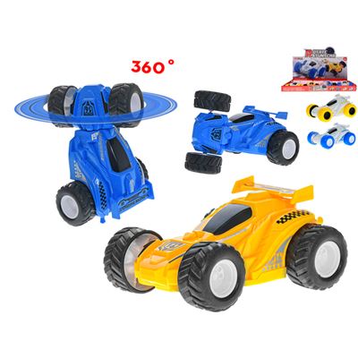 Auto akrobatické 360° 12cm na zotrvačník 4 farby                                