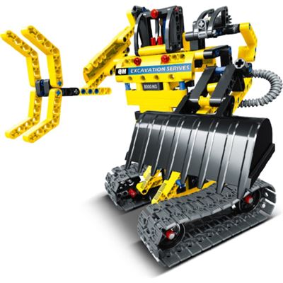 Stavebnice iM.MASTER bager/robot 2v1 plast 342ks v krabici 31*23*6,5cm          