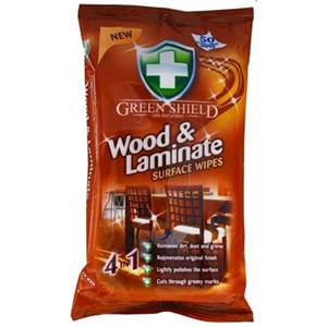 Utierky Green shield wood&laminate 4v1- vlhčené utierky na drevo a lamináty 50ks