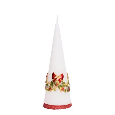 Sviečka kužeľ s girlandou rôzne farby 7*20cm                                    