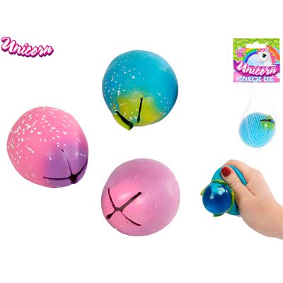 Unicorn vajce strečové antistresové 6cm s jednorožcom 3farby v sieťke           