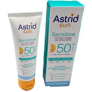 Astrid sun opaľovací krém sensitiv vodeodolný  OF50+  50ml                      