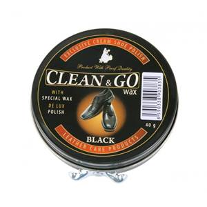 CLEAN & GO Wax Krém na obuv z lesklej kože s voskom čierny 40g                  