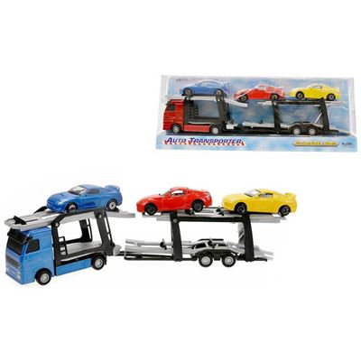 Autoprepravnik kovová súprava s 3 autami  004                                   