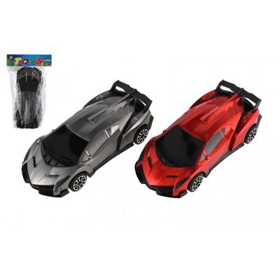 Auto pretekárske plast 22cm na zotrvačník 2 farby 17,5*27cm                     