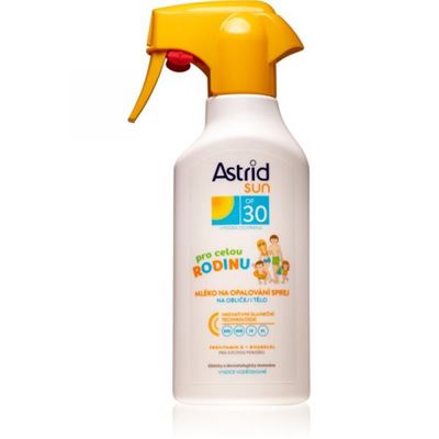 ASTRID SUN rodinné opalovacie mlieko v spreji OF30 300ml                        