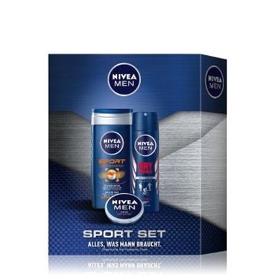 Darčeková kazeta Nivea men sprchový gél 250 Sport+ deodorant 150 + krém30ml     