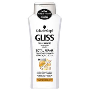 GLISS KUR regeneračný šampón Total repair 370 ml na suché a poškodené vlasy     