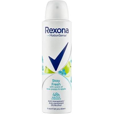 Rexona Stay Fresh Blue Poppy & Apple deospray, 150 ml                           