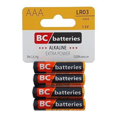BATERIE AAA -BC- LR03 4ks alkaline                                              