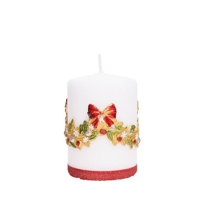 Sviečka valec girlanda 7*10cm rôzne farby                                       