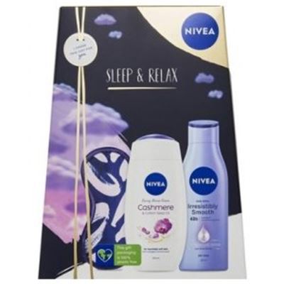 Darčeková kazeta Nivea telové mlieko 250 ml + sprchový gél 250 ml + eye mask    