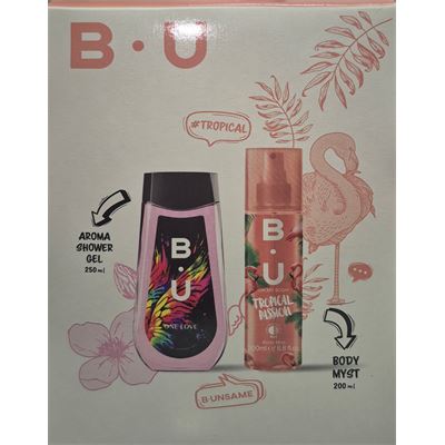 B.U. darčekový set sprchový gél one love & telový sprej tropical passion        