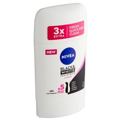 Nivea Black & White Invisible Clear Tuhý antiperspirant 50 ml w                 