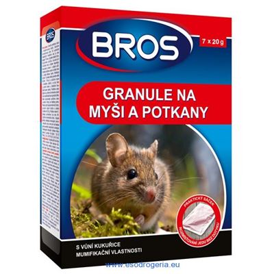 Bros granule na myši a potkany 140 g                                            