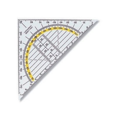 Pravétko trojuholník s uhlomerom                                                