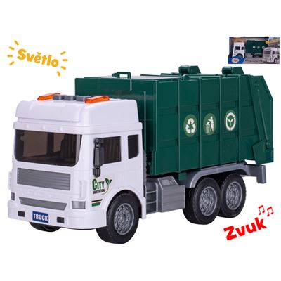 Auto smetiarske 28cm nza zotrvačník,na batérie, svetlo, zvuk                    