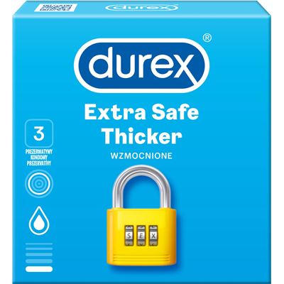 durex pánska ochrana extra safe Thicker zosilnená hrúbka, viac lubrikantu 3ks   