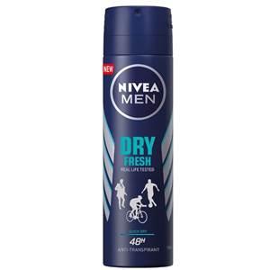 Nivea men dry fresh 72 H anti-perspirant, antibacterial, 0% Alcohol             