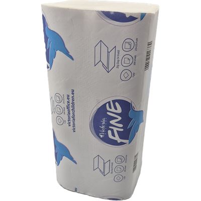Utierka Zig Zag  biele 1 vrstvová, 300 utierok                                  