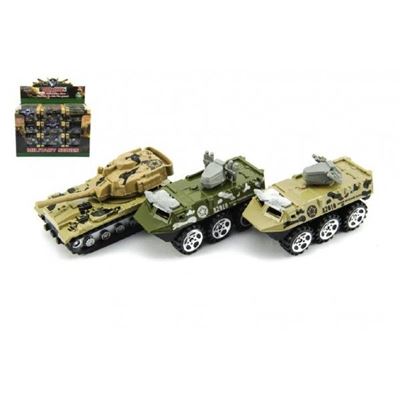 Tank/Auto vojenské/Obrnený transportér kov 7 cm                                 